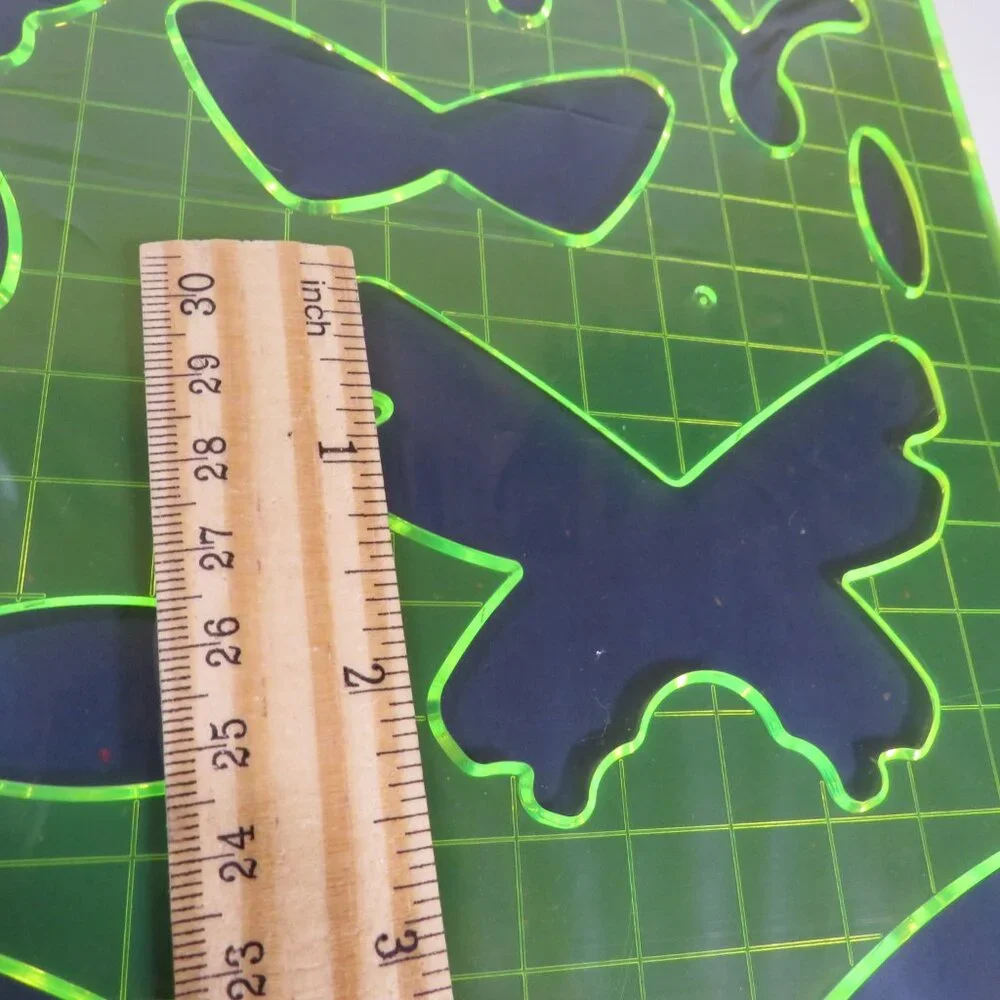 FISKARS “Shape Template” thick acrylic stencil BUTTERFLIES #1
